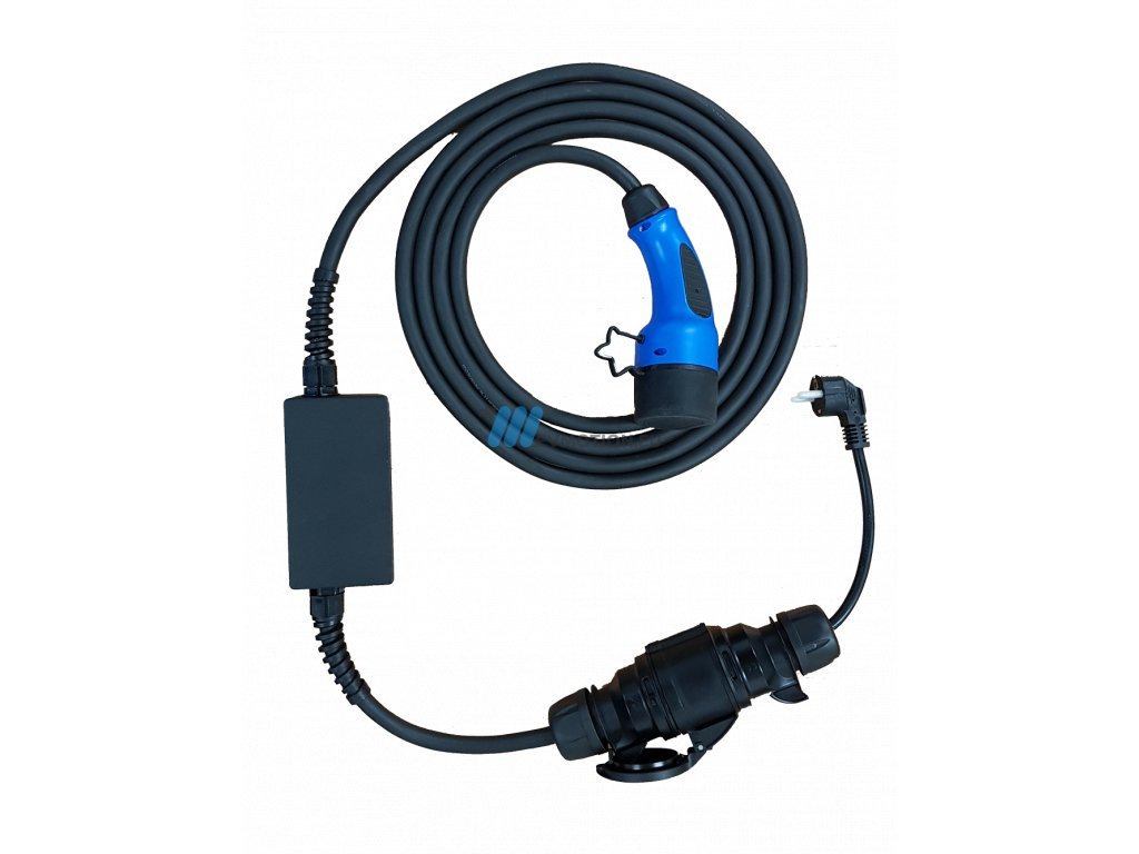Portable charger with RCD A-EV | Type 2  "Mennekes" | 32A max. 7,4 kW