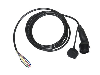 Premium Straight Cable T2 open end black