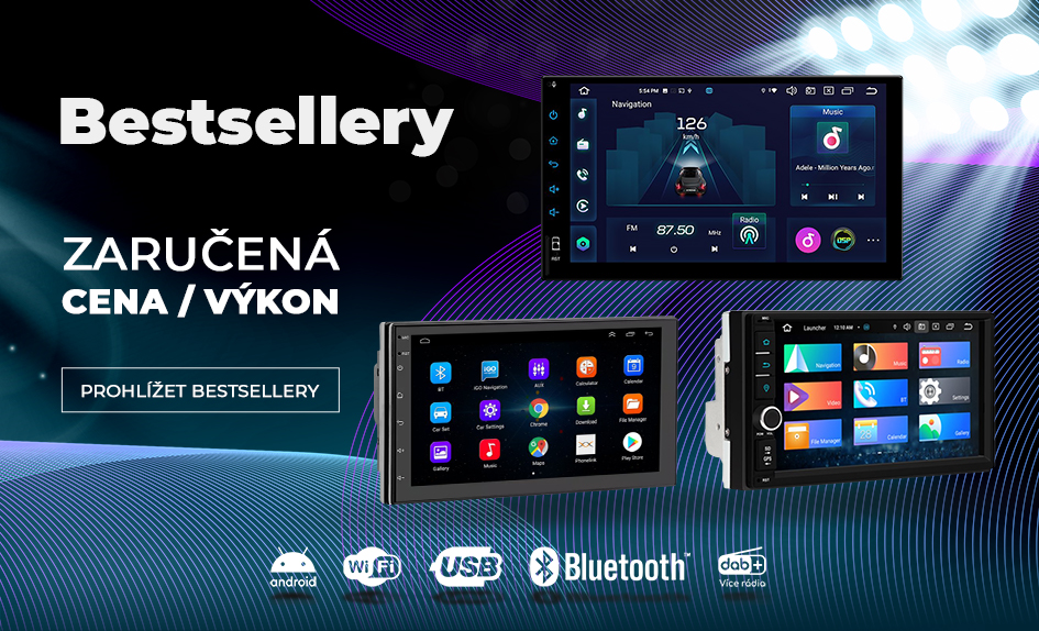 BESTSELLERY 2DIN AUTORÁDIÍ ANDROID EVEREST TECHNOLOGY