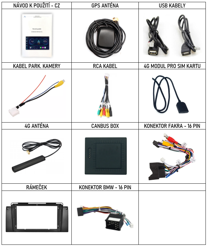 CZ PŘÍSLUŠENSTVÍ pro autorádio Xtrons IQP n pro BMW E39 X5 E53 s carplay a androidauto - evtech.cz