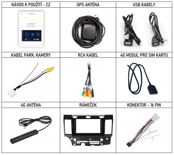 CZ Příslušenství pro autorádio Xtrons IQP pro Mitsubishi Lancer s CarPlay AndroidAuto - evtech.cz