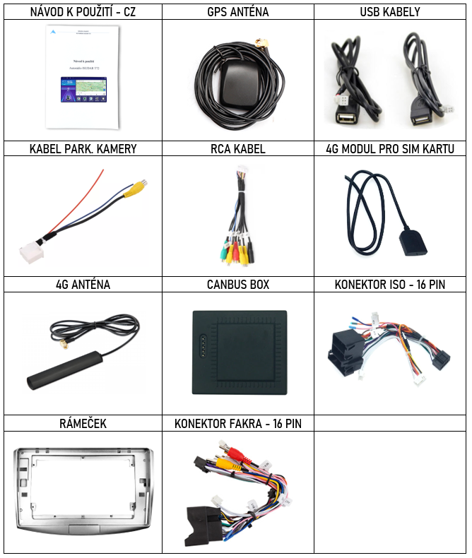CZ PŘÍSLUŠENSTVÍ pro autorádio Isudar T68 n pro VW Passat B6 B7 CC s carplay a androidauto - evtech.cz