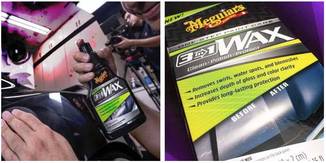 Meguiars 3-in-1 Wax - leštěnka s voskem 3 v 1, 473 ml Aplikace - evtech.cz