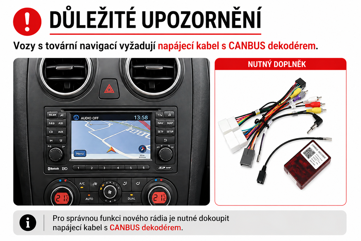 CZ_KOMP pro 2DIN chytré autorádio Nissan Qashqai 1 2006-2013 evtech.cz
