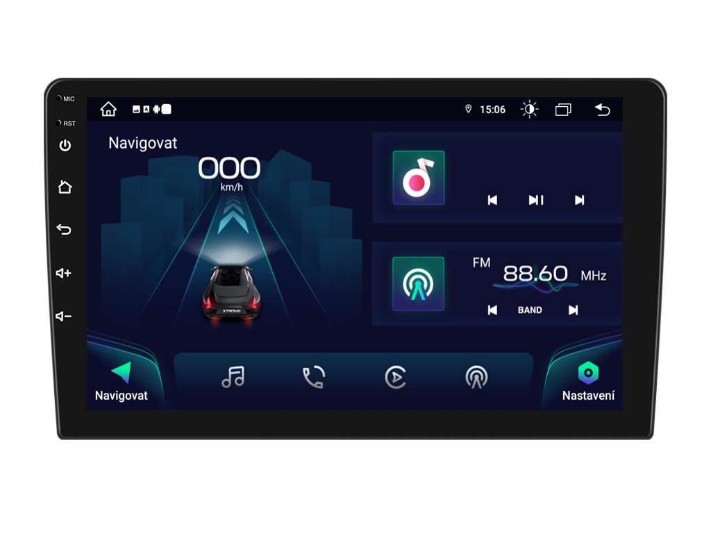Xtrons autorádio IAP12UCS s Android 13, CarPlay, AndroidAuto, bluetooth handsfree s GPS modulem, navigací, DAB a dotykovou obrazovkou evtech.cz