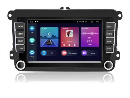 Autorádio Podofo A3040 s Android 11, GPS, CarPlay, AndroidAuto pro vozy Skoda, Volkswagen a Seat evtech.cz