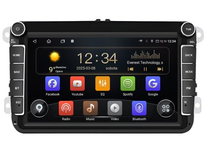 ISUDAR autorádio T72 VW0803F s Android 13 pro Škoda, Volkswagen, Seat, CarPlay, AndroidAuto a dotykovou obrazovkou evtech.cz