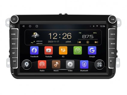 2DIN autoradio Isudar T72 803F s CarPlay a AndroidAuto VW Skoda evtech.cz sk