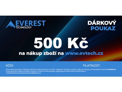 Darkovy poukaz 500 Kč evtech.cz