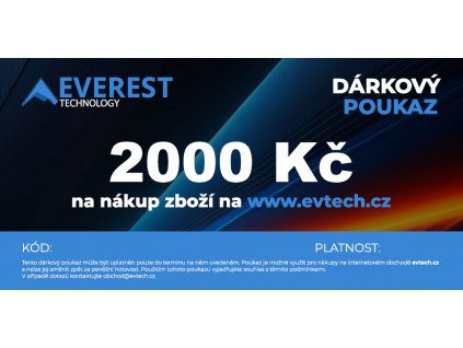 Dárkový poukaz 2000 Kč evtech.cz