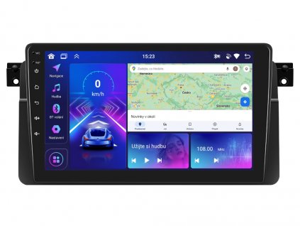 2DIN autorádio A3453 s Android 13 pro BMW E46, CarPlay, AndroidAuto, bluetooth handsfree s GPS modulem, navigací, DAB a dotykovou obrazovkou evtech.cz