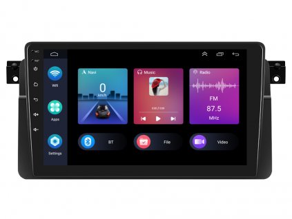 2DIN autorádio A3018 s Android 13 pro BMW E46, CarPlay, AndroidAuto, bluetooth handsfree s GPS modulem, navigací, DAB a dotykovou obrazovkou evtech.cz