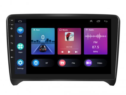 2DIN autorádio A3018 s Android 13 pro Audi TT, CarPlay, AndroidAuto, bluetooth handsfree s GPS modulem, navigací, DAB a dotykovou obrazovkou evtech.cz