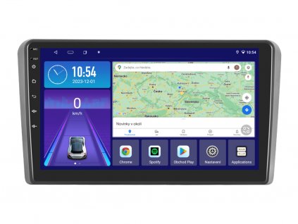 ISUDAR autorádio T68B s Android 13 pro Audi A3, CarPlay, AndroidAuto, bluetooth handsfree s GPS modulem, navigací, DAB a dotykovou obrazovkou evtech.cz