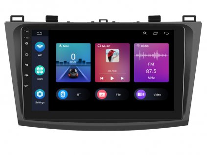 2DIN autorádio A3018 s Android 13 pro Mazda 3, CarPlay, AndroidAuto, bluetooth handsfree s GPS modulem, navigací, DAB a dotykovou obrazovkou evtech.cz