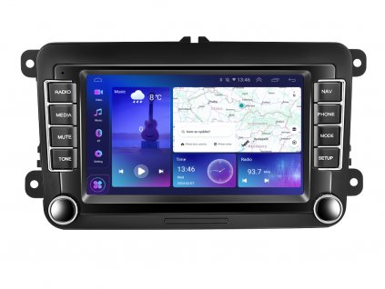 2DIN autorádio PW02 s Android 13, CarPlay, AndroidAuto, bluetooth handsfree s GPS modulem, navigací, DAB a dotykovou obrazovkou 2 evtech.cz