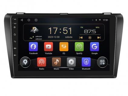 ISUDAR autorádio T72 s Android 13 pro Škoda Mazda 3, CarPlay, AndroidAuto, bluetooth handsfree s GPS modulem, navigací, DAB a dotykovou obrazovkou evtech.cz
