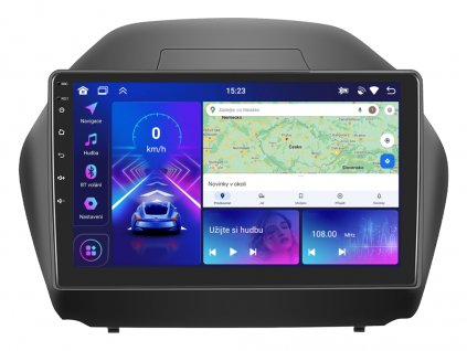 2DIN autorádio A3454 s Android 13 pro Hyundai IX35, CarPlay, AndroidAuto, bluetooth handsfree s GPS modulem, navigací, DAB a dotykovou obrazovkou evtech.cz