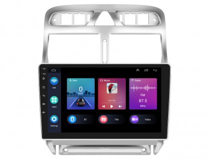 2DIN autorádio A3018 s Android 13 pro Peugeot 307, CarPlay, AndroidAuto, bluetooth handsfree s GPS modulem, navigací, DAB a dotykovou obrazovkou evtech.cz