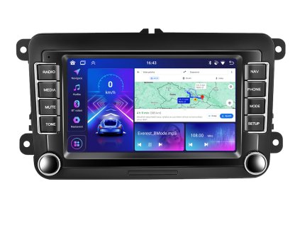 2DIN autorádio BW28 s Android 13, CarPlay, AndroidAuto, bluetooth handsfree s GPS modulem, navigací, DAB a dotykovou obrazovkou evtech.cz