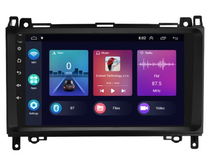 2DIN autorádio s Android 13 pro Mercedes Viano, Vito, B200, CarPlay, AndroidAuto a dotykovou obrazovkou evtech.cz