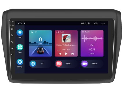 2DIN autorádio A3018 s Android pro Suzuki Swift VI 17 20, CarPlay, AndroidAuto, bluetooth handsfree s GPS modulem, navigací, DAB a dotykovou obrazovkou evtech.cz
