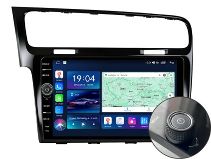 EVEREST autorádio s Android pro Volkswagen Golf VII, Mk 7, CarPlay, AndroidAuto, dotykovou obrazovkou evtech.cz