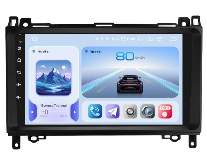 Xtrons autorádio IAP12 s Android 13 pro Mercedes Viano, Vito, 6, AndroidAuto s dotykovou obrazovkou evtech.cz