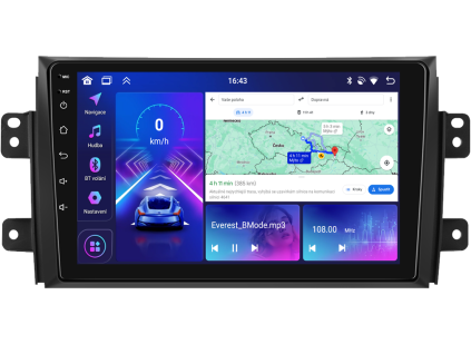 Bmode autorádio s Android pro Suzuki SX4, (2006 2013), 2, CarPlay, AndroidAuto s GPS modulem a dotykovou obrazovkou evtech.cz