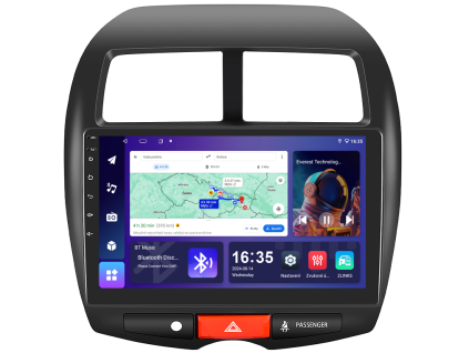 T68 2DIN autorádio s Android pro Mitsubishi ASX Peugeot 4008, CarPlay, AndroidAuto a dotykovou obrazovkou evtech.cz