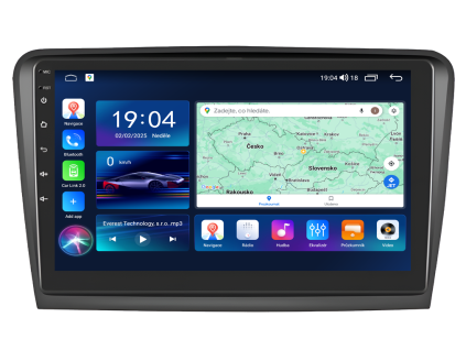 Everest EVT autorádio s Android pro Škoda Superb II, Mk 2, 1, CarPlay, AndroidAuto a LCD IPS dotykovou obrazovkou evtech.cz