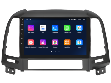Everest EVT autorádio s Android 13 pro Hyundai Santa Fe 6 12, 1, CarPlay, AndroidAuto a dotykovou obrazovkou evtech.cz
