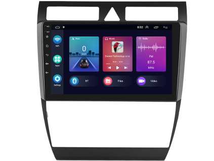 2DIN autorádio s Android pro Audi A6, 1997 2004, CarPlay, AndroidAuto s GPS modulem a dotykovou obrazovkou evtech.cz