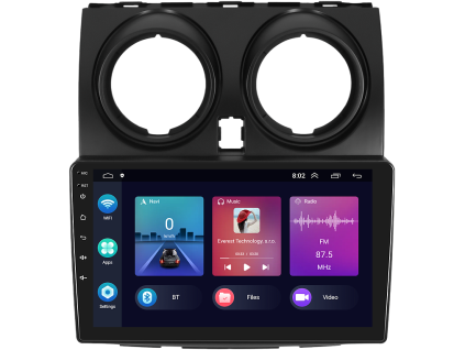 2DIN autorádio s Android pro Nissan Qashqai 1 2006 2013, CarPlay, AndroidAuto s GPS modulem a dotykovou obrazovkou evtech.cz
