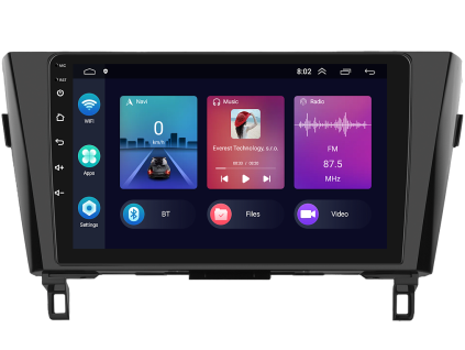 2DIN autorádio s Android pro Nissan Qashqai 2 2014 2018, CarPlay, AndroidAuto s GPS modulem a dotykovou obrazovkou evtech.cz