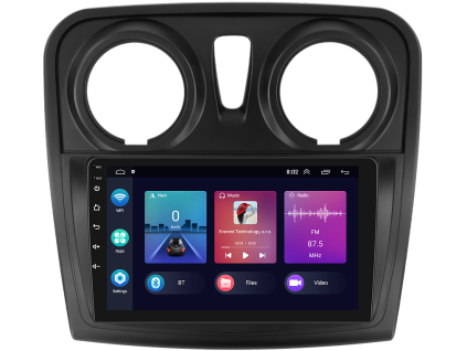 2DIN autorádio s Android pro Dacia Logan 2, Sandero 2, 2012 2019, CarPlay, AndroidAuto s GPS modulem a dotykovou obrazovkou evtech.cz