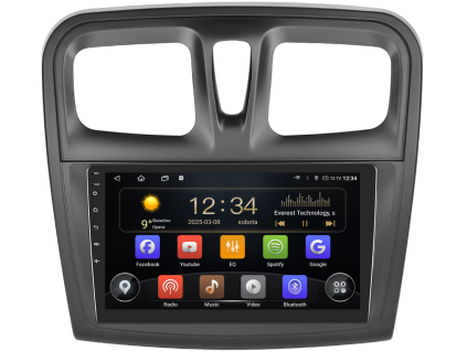 Isudar T72 autorádio s Android pro Dacia Logan 2, Sandero 2, 1, CarPlay, AndroidAuto s GPS modulem a dotykovou obrazovkou evtech.cz