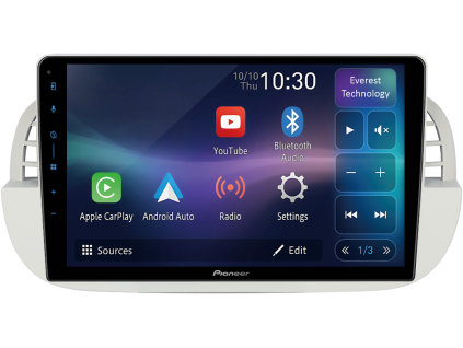 Pioneer autorádio s Android pro Fiat 500 (07 15), 1, CarPlay, AndroidAuto s GPS modulem a dotykovou obrazovkou evtech.cz