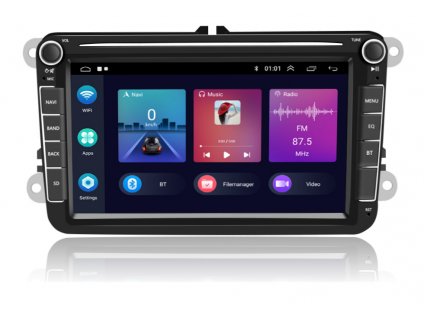 2DIN autorádio A3054 s Android 11, CarPlay, AndroidAuto s GPS modulem a dotykovou obrazovkou autorádio pro VW a Skoda Logo evtech.cz