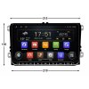 ISUDAR autorádio T72 VW0907 s Android 13 pro Škoda, Volkswagen, Seat, rozměry, CarPlay, AndroidAuto a dotykovou obrazovkou evtech.cz