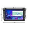 Bmode autorádio BW60 s Android 13 pro Škoda, Volkswagen, Seat, rozměr, CarPlay, AndroidAuto, bluetooth handsfree, DAB a LCD dotykovou obrazovkou evtech.cz