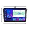 Bmode autorádio BW89 s Android 13 pro Škoda, Volkswagen, Seat, rozměr, CarPlay, AndroidAuto, bluetooth handsfree, DAB a LCD dotykovou obrazovkou evtech.cz
