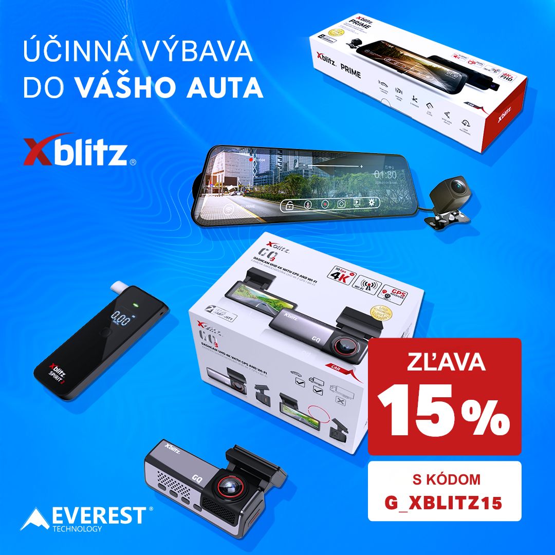 15% zľava na výbavu do auta značky Xblitz