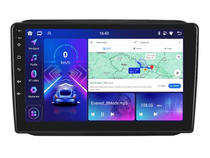 Bmode autorádio s Android 13 pro Škoda Fabia 2, Roomster, CarPlay, AndroidAuto a dotykovou obrazovkou evtech.cz
