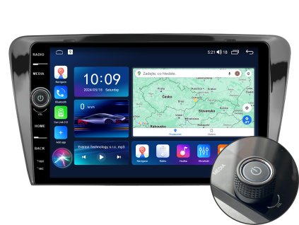 EVEREST 1 autorádio s Android 12 pro Škoda Octavia 3, CarPlay, AndroidAuto a LCD IPS dotykovou obrazovkou evtech.cz