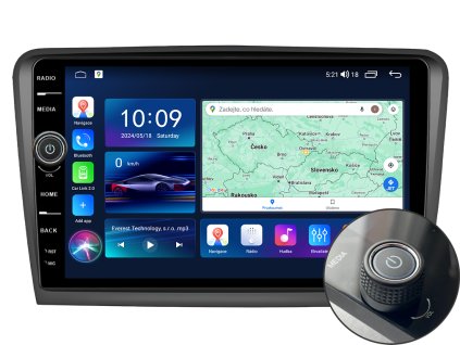 EVEREST 1 autorádio s Android 12 pro Škoda Superb 2, CarPlay, AndroidAuto a LCD IPS dotykovou obrazovkou evtech.cz