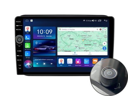 EVEREST 1 autorádio s Android 12 pro Škoda Fabia 2, CarPlay, AndroidAuto, bluetooth handsfree s GPS modulem, navigací, DAB a LCD IPS dotykovou obrazovkou evtech.cz