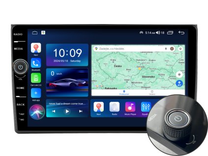 EVEREST 1 autorádio s Android pro Audi A4, CarPlay, AndroidAuto, bluetooth handsfree s GPS modulem, navigací, DAB a LCD IPS dotykovou obrazovkou evtech.cz