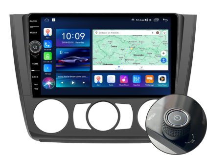 EVEREST 1 autorádio s Android pro BMW 1 Series Série, CarPlay, AndroidAuto, bluetooth handsfree s GPS modulem, navigací, DAB a LCD IPS dotykovou obrazovkou evtech.cz
