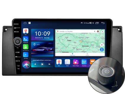 EVEREST 1 autorádio s Android pro BMW E53, CarPlay, AndroidAuto, bluetooth handsfree s GPS modulem, navigací, DAB a LCD IPS dotykovou obrazovkou evtech.cz